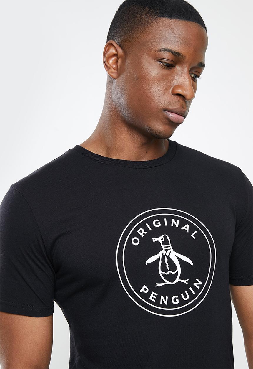 Original Penguin - Logo stamp tee - black