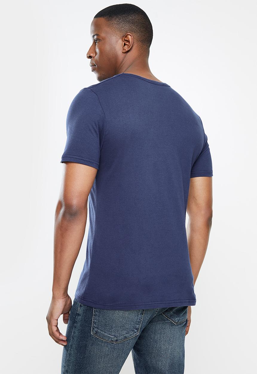 Original Penguin - Strip penguin tee - dark sapphire