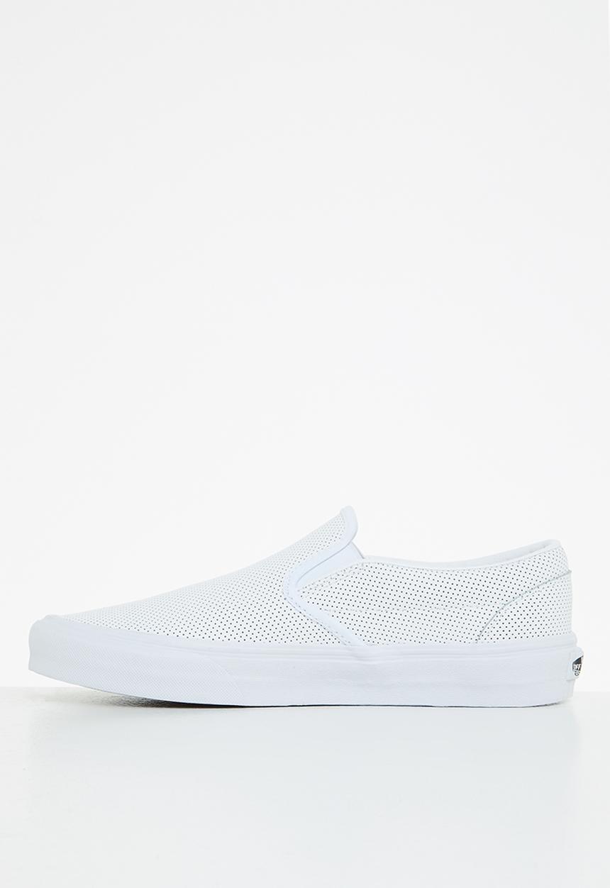 Vans - Classic slip-on - (perf leather) white