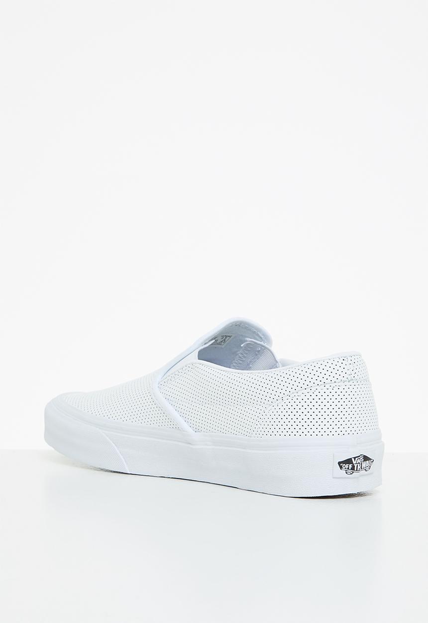 Vans - Classic slip-on - (perf leather) white