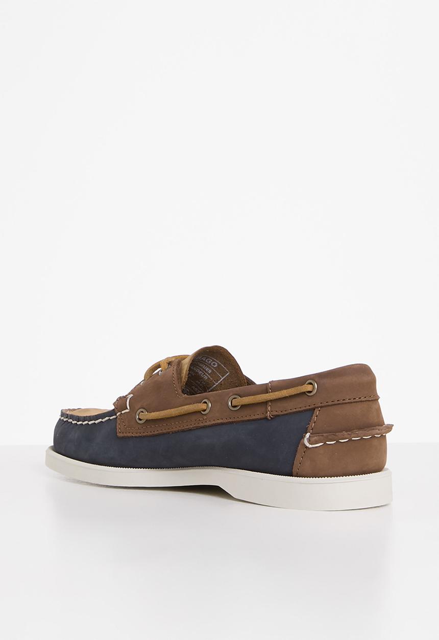 Sebago - Portland archive - navy & tan
