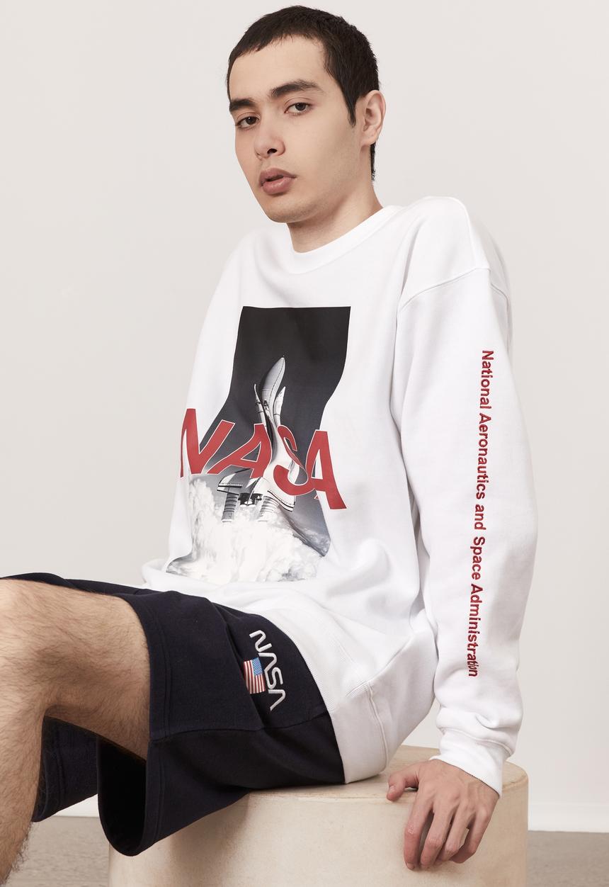 Factorie - Oversized nasa crew - white 