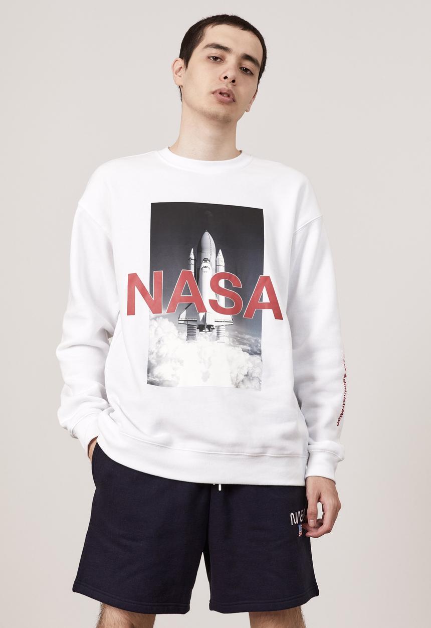 Factorie - Oversized nasa crew - white 