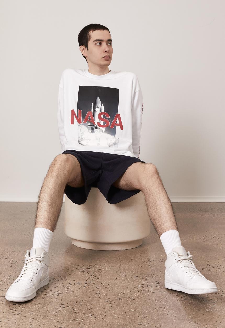 Factorie - Oversized nasa crew - white 