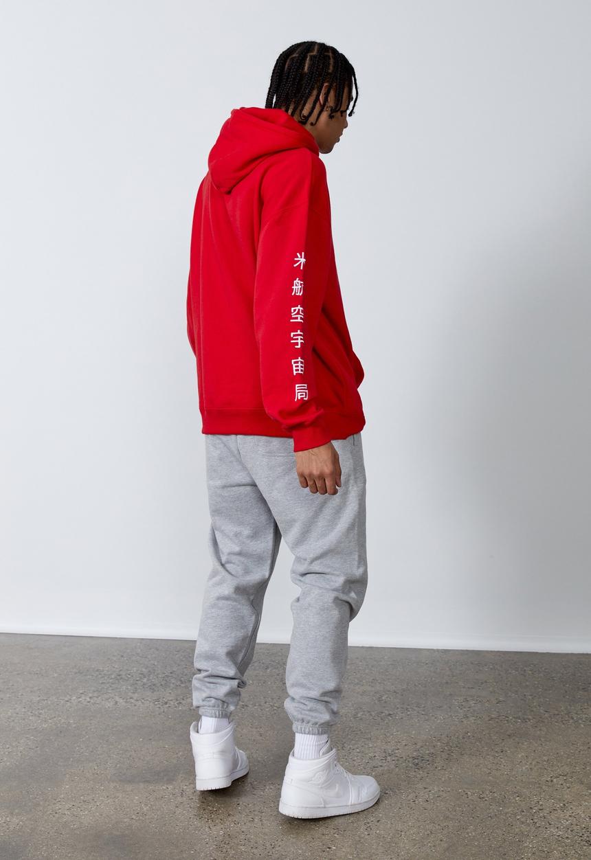 Factorie - Oversized nasa hoodie - red