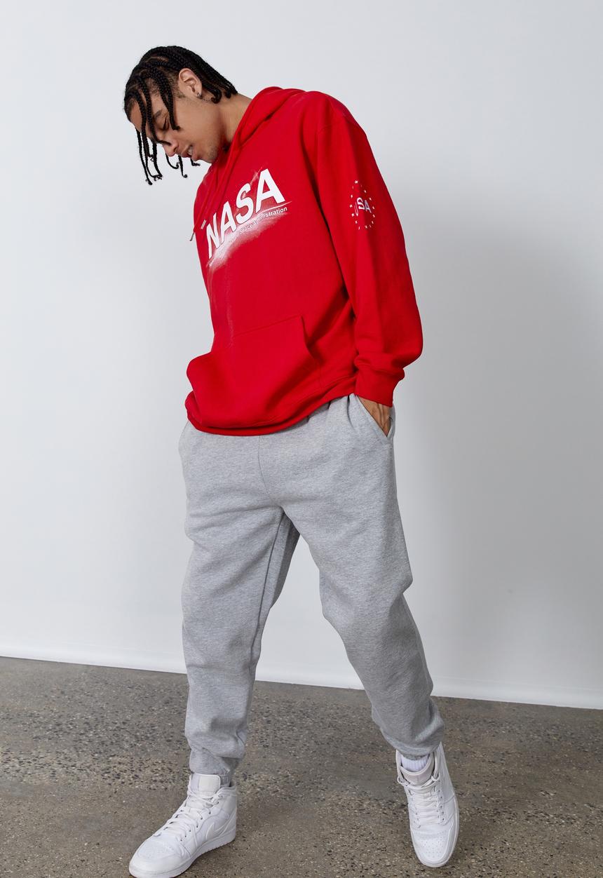 Factorie - Oversized nasa hoodie - red