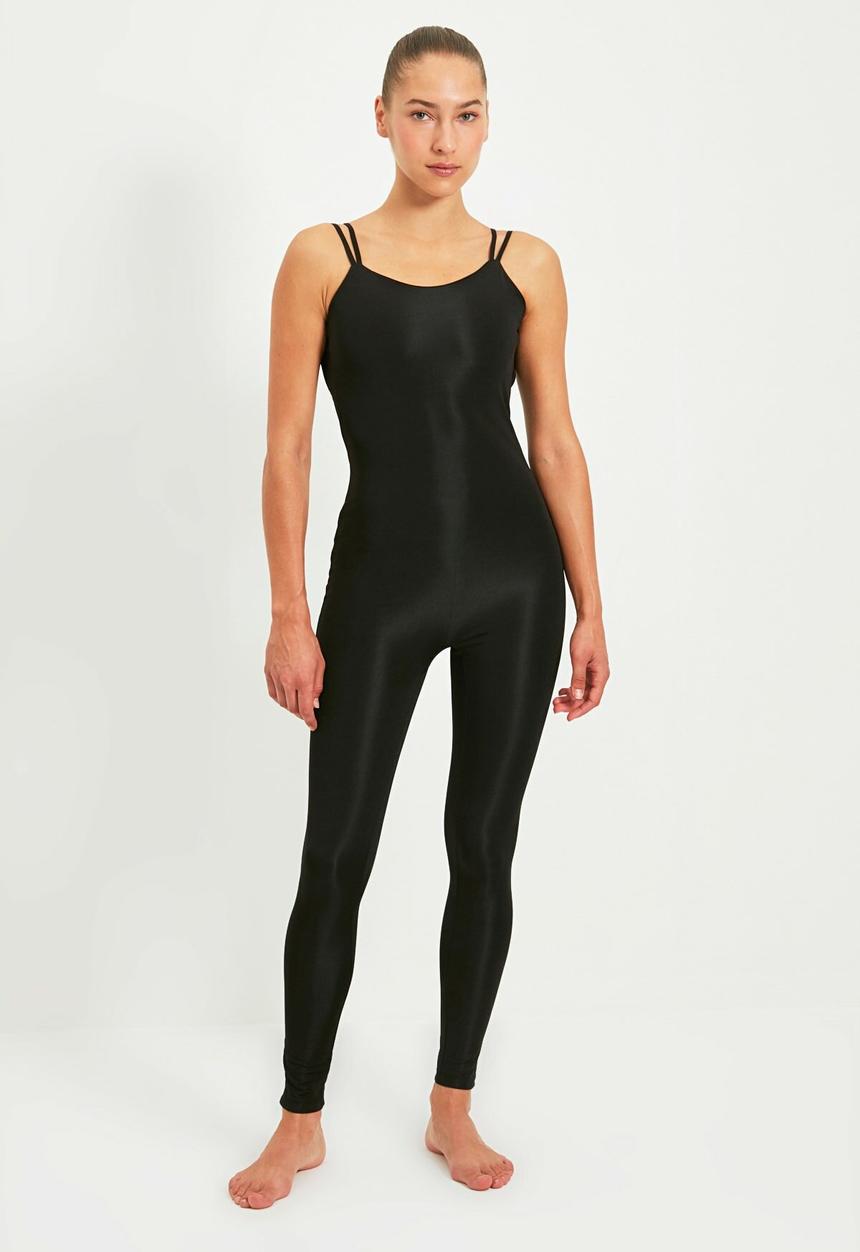 Trendyol - Back detailed sports jumpsuit - black