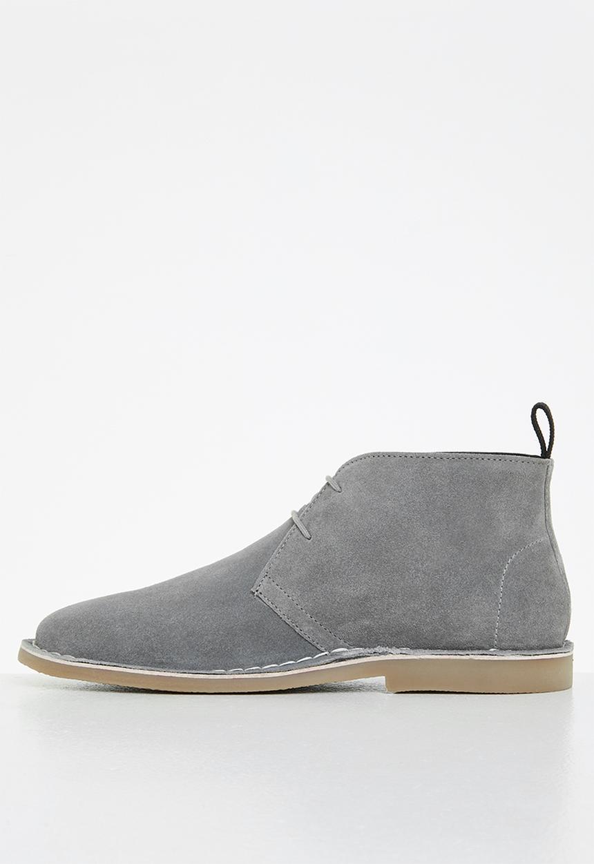 Lark & Crosse - Freddie leather desert boot - grey