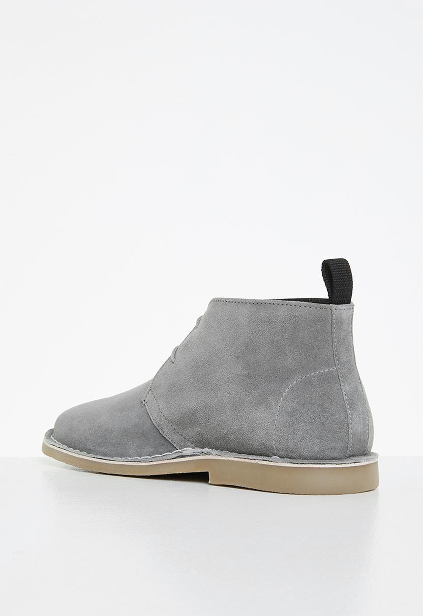 Lark & Crosse - Freddie leather desert boot - grey