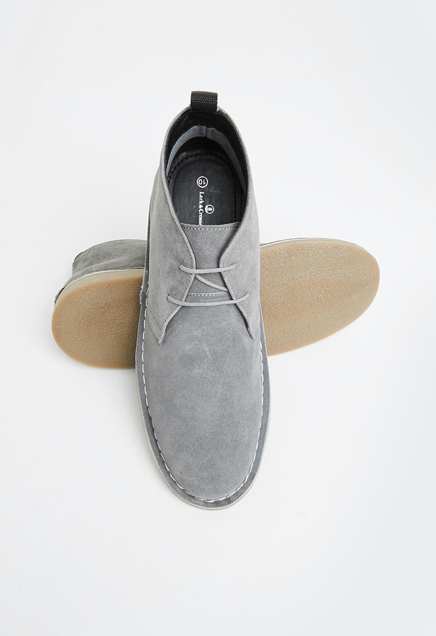 Lark & Crosse - Freddie leather desert boot - grey