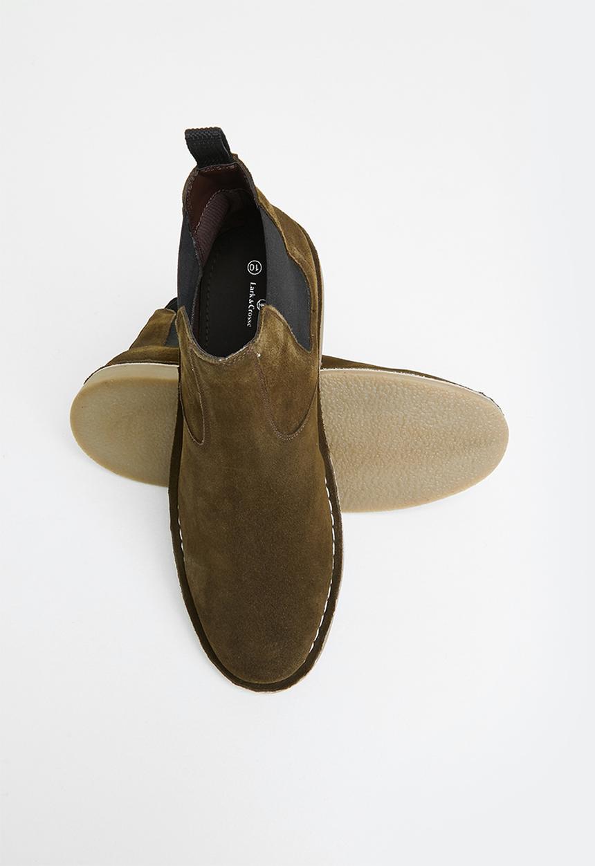 Lark & Crosse - Judd leather chelsea boot - khaki