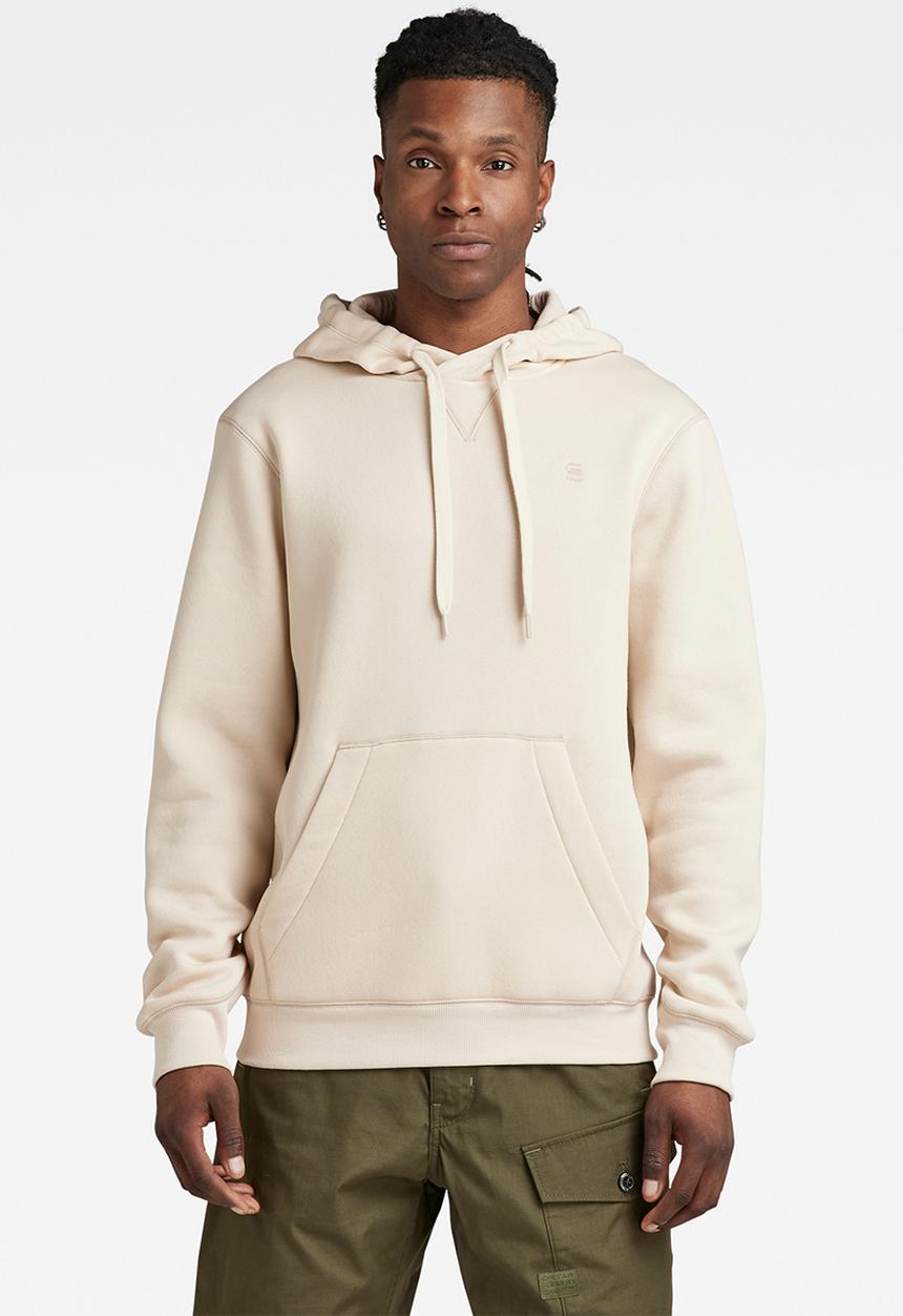 G-STAR - Premium core hooded sw long sleeve - dk talc