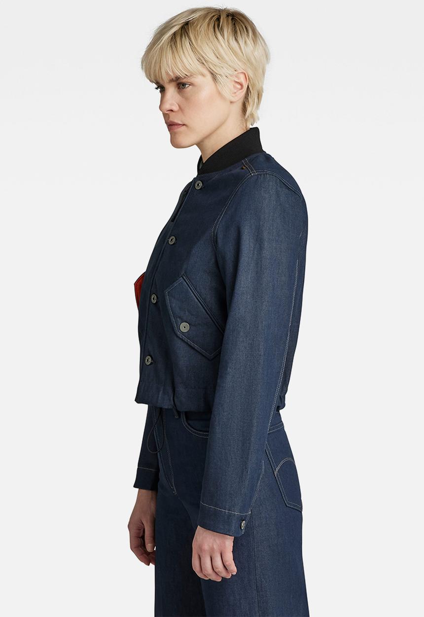 G-STAR - Drawstring bomber jacket - raw denim