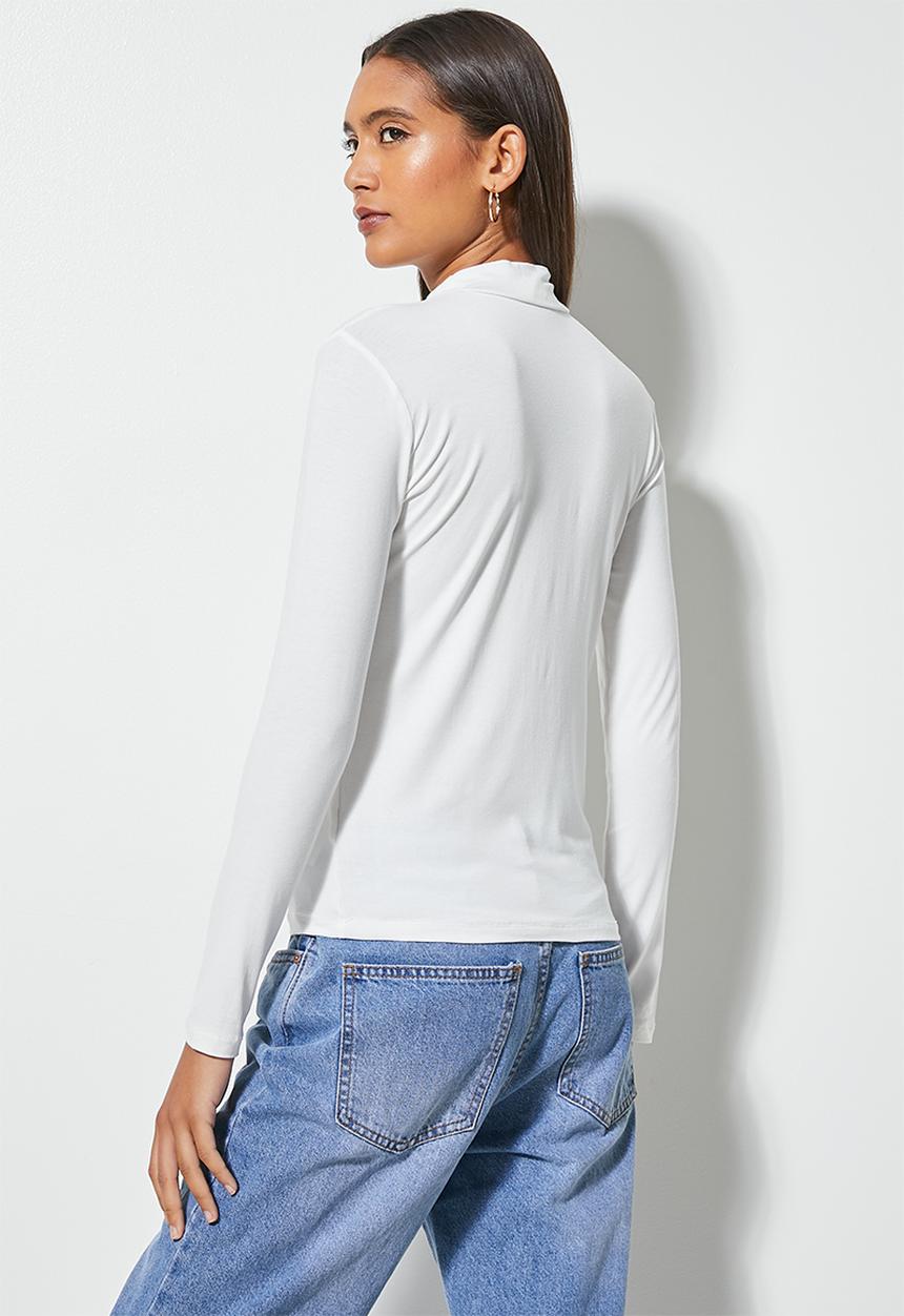 Superbalist - 2-Pack funnel neck tops - truffle brown & milk