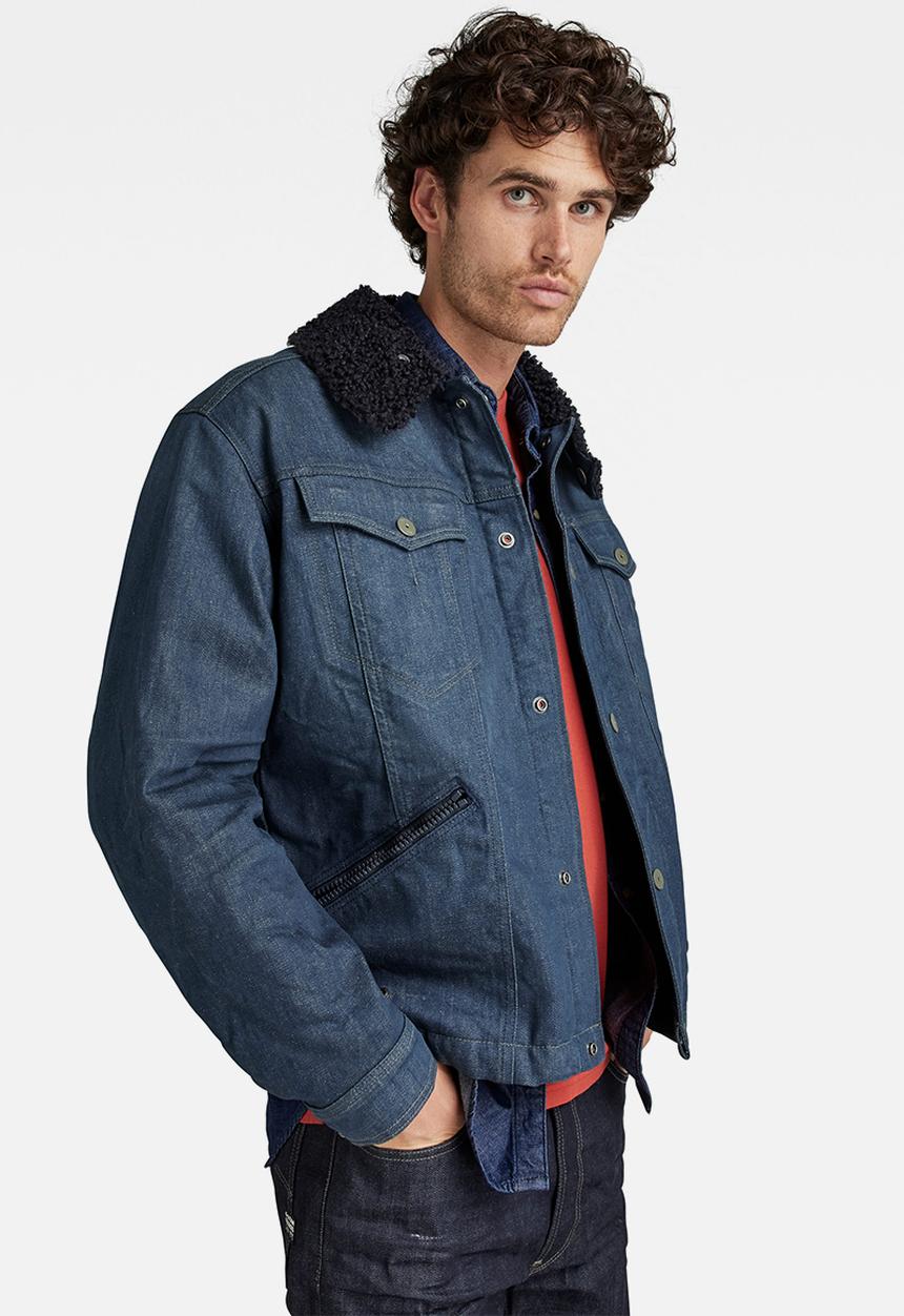 G-STAR - Flight combat sherpa jacket - worn in leaden