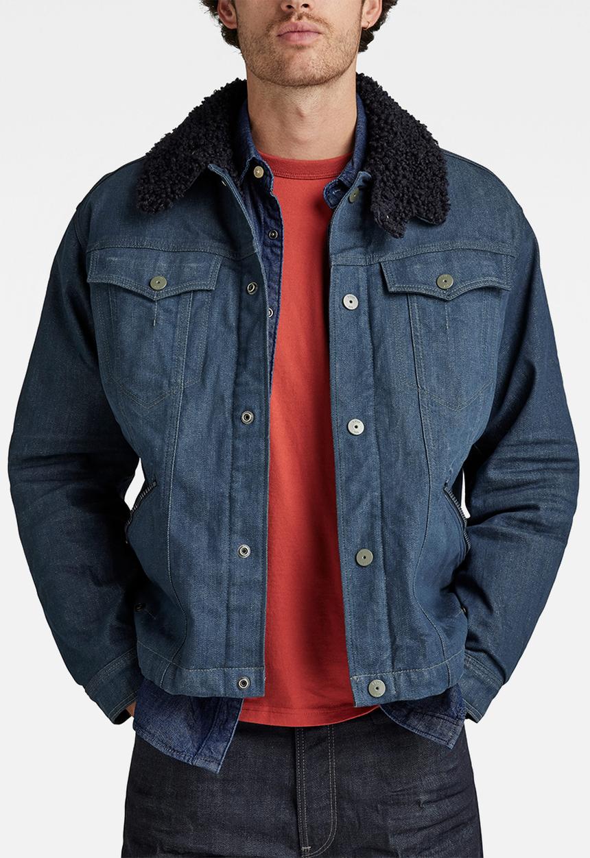 G-STAR - Flight combat sherpa jacket - worn in leaden