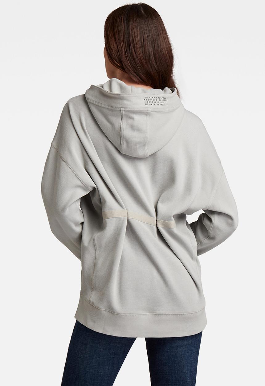G-STAR - Back snaps hooded sweat - oyster blue