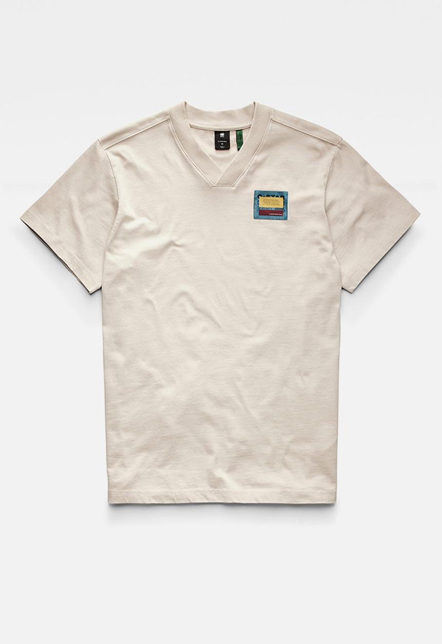 G-STAR - Baseball collar tee - dk brick
