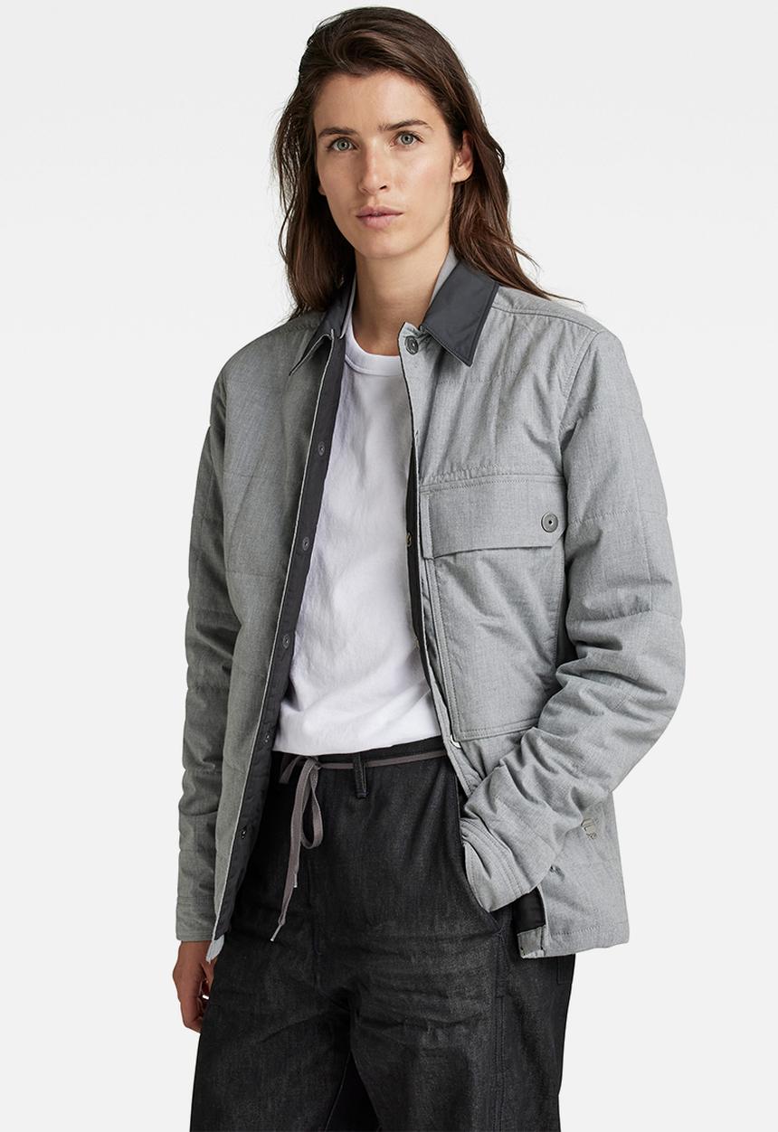 G-STAR - Postino quilted overshirt - correct winter grey htr