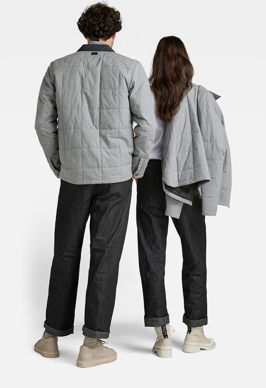 G-STAR - Postino quilted overshirt - correct winter grey htr