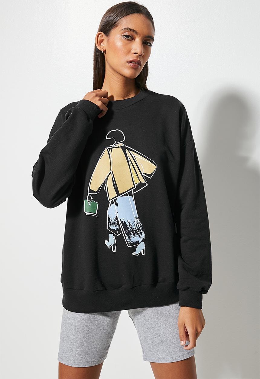 Superbalist - Graphic crew - black