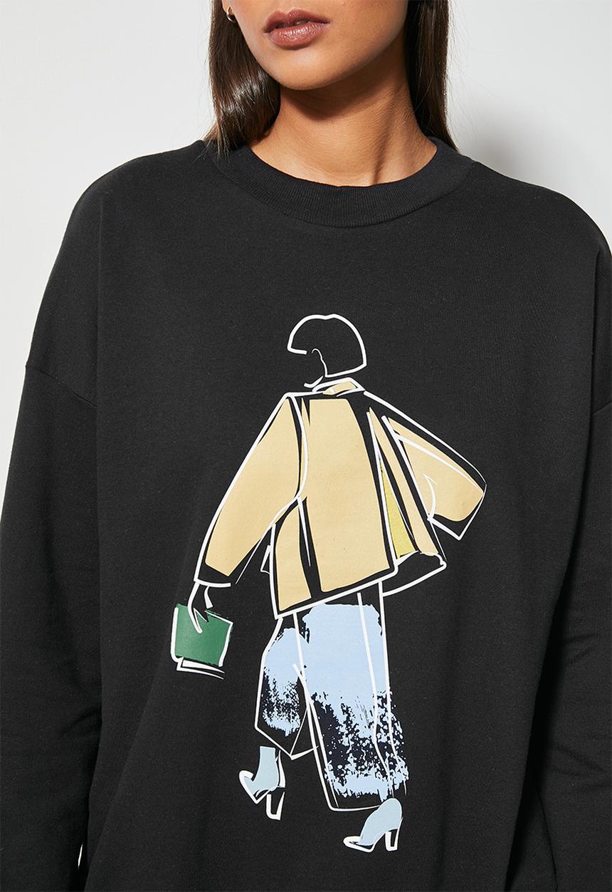 Superbalist - Graphic crew - black