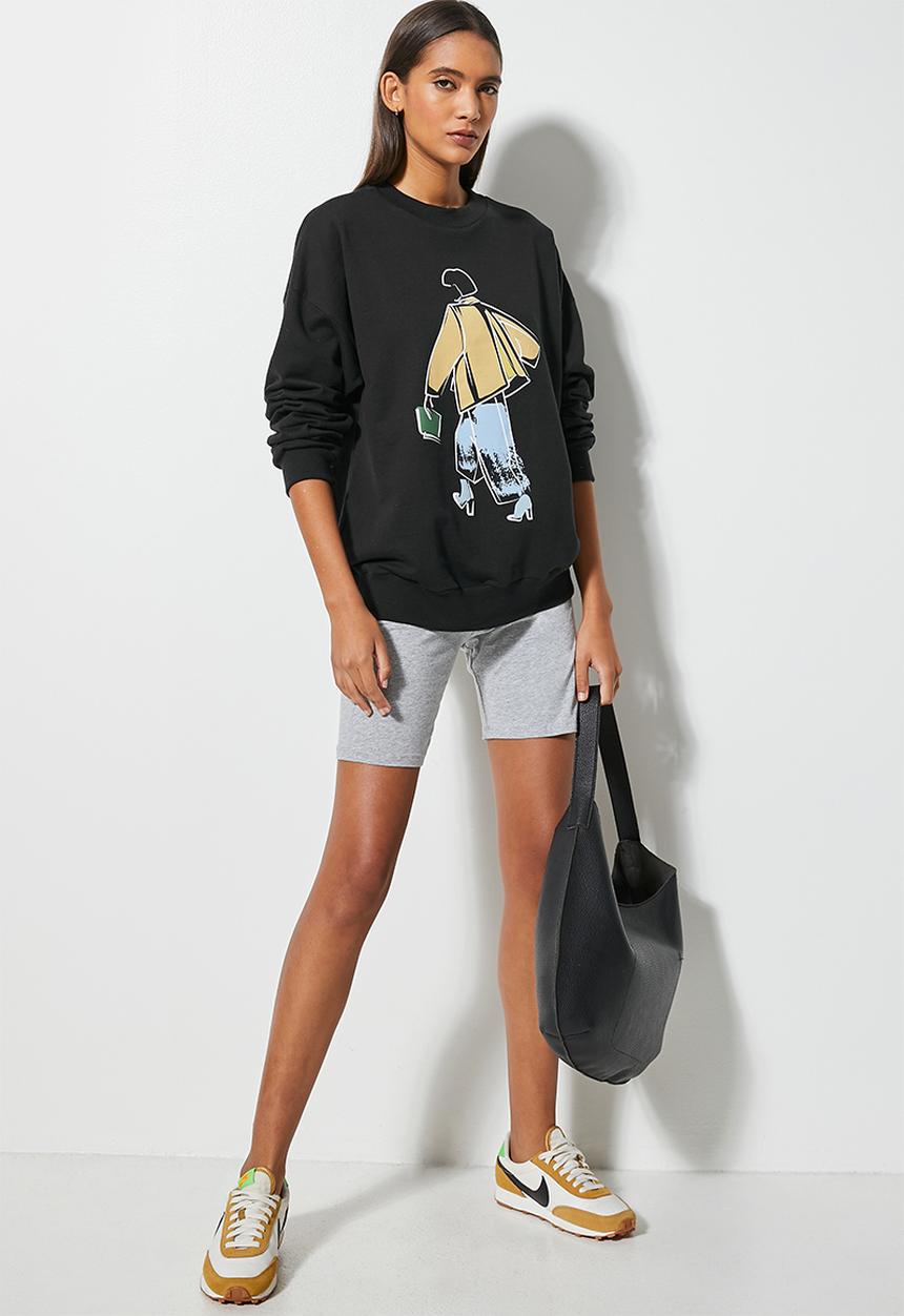 Superbalist - Graphic crew - black