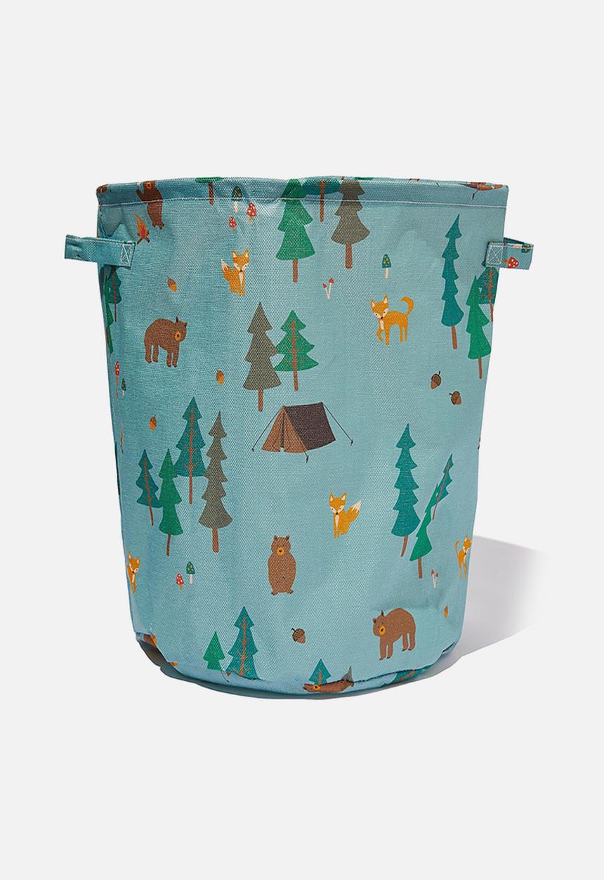 Cotton On - Kids laundry basket - woodland rusty aqua