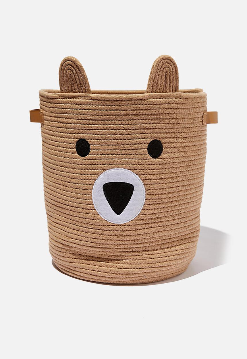 Cotton On - Kids novelty basket - woodland bear