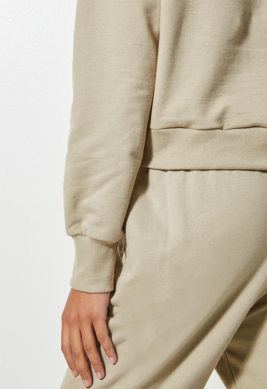 Superbalist - Crop hoodie - cobble stone