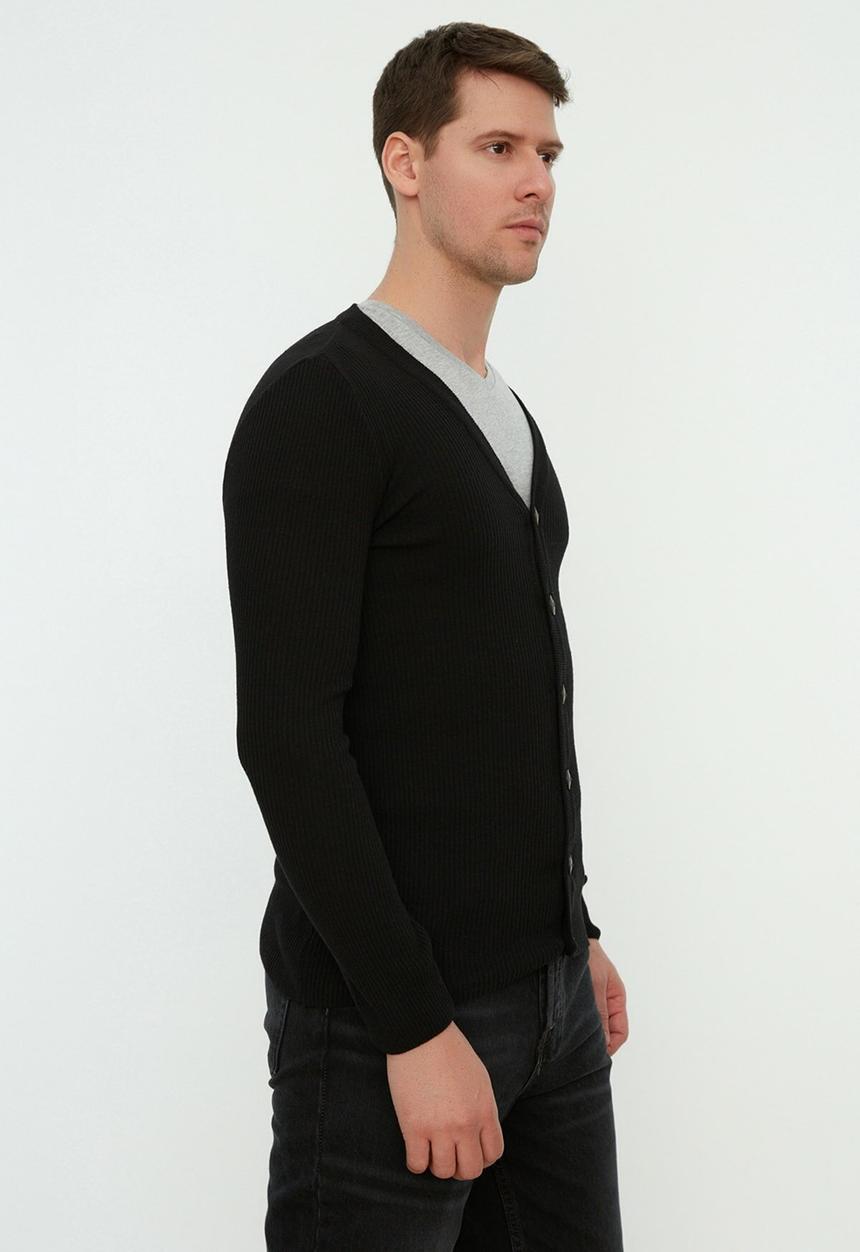 Trendyol - Benny plain cardigan - black