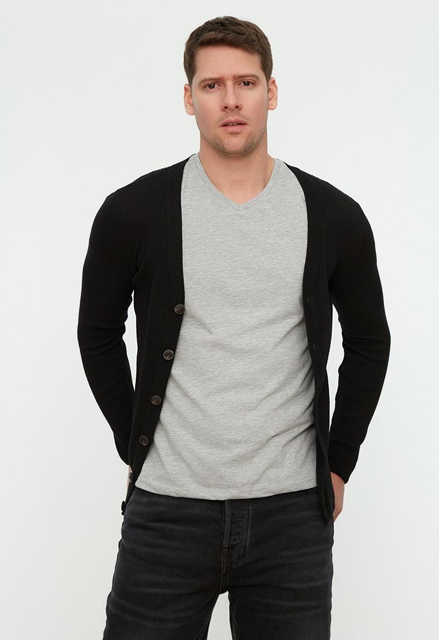 Trendyol - Benny plain cardigan - black