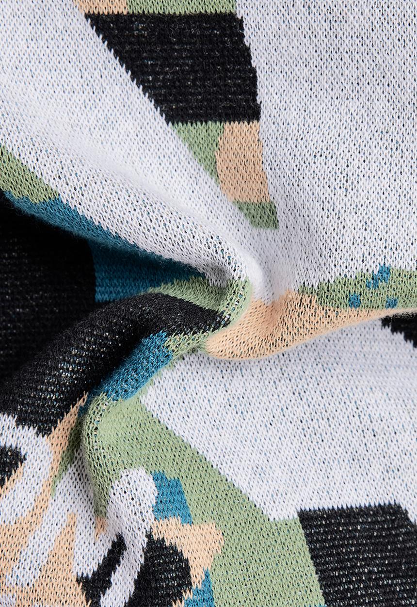 G-STAR - Jacquard raglan knit - black & peach nougat jacquard