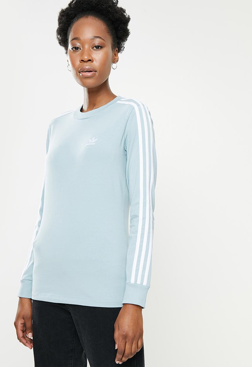 adidas Originals - 3 stripe long sleeve - magic grey