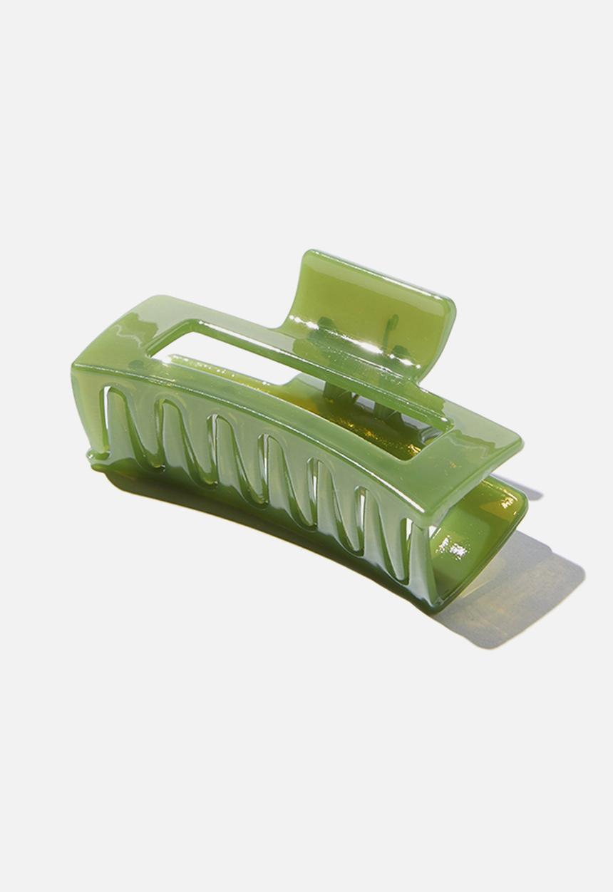 Rubi - Amber hair claw - utility green