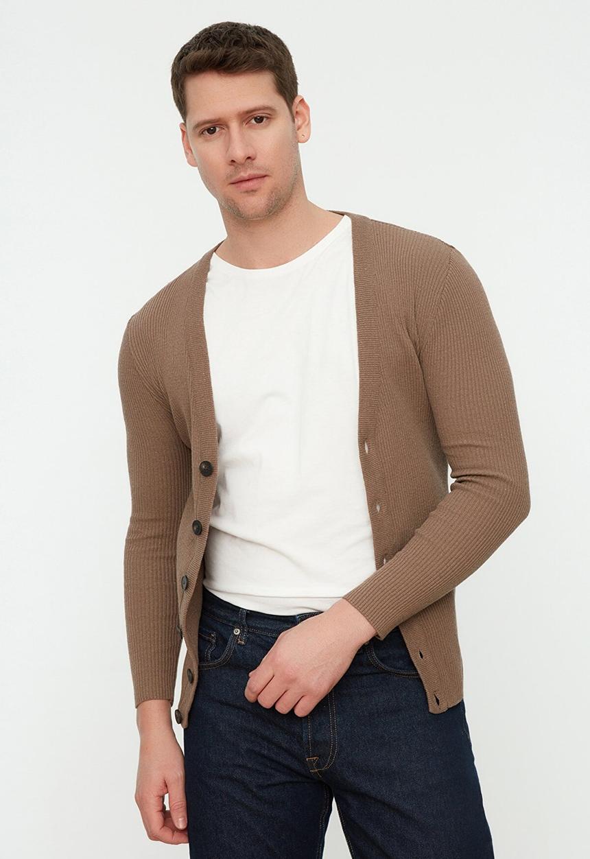 Trendyol - Benny plain cardigan - mink