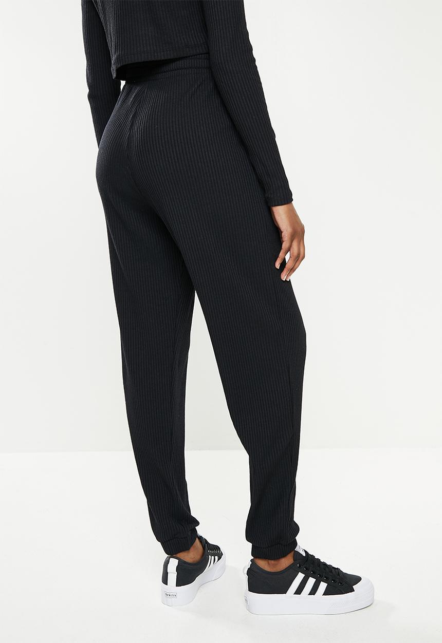 adidas Originals - Rib cuffed pants w - black