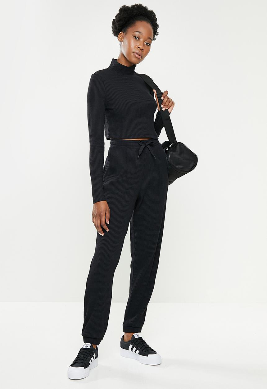 adidas Originals - Rib cuffed pants w - black