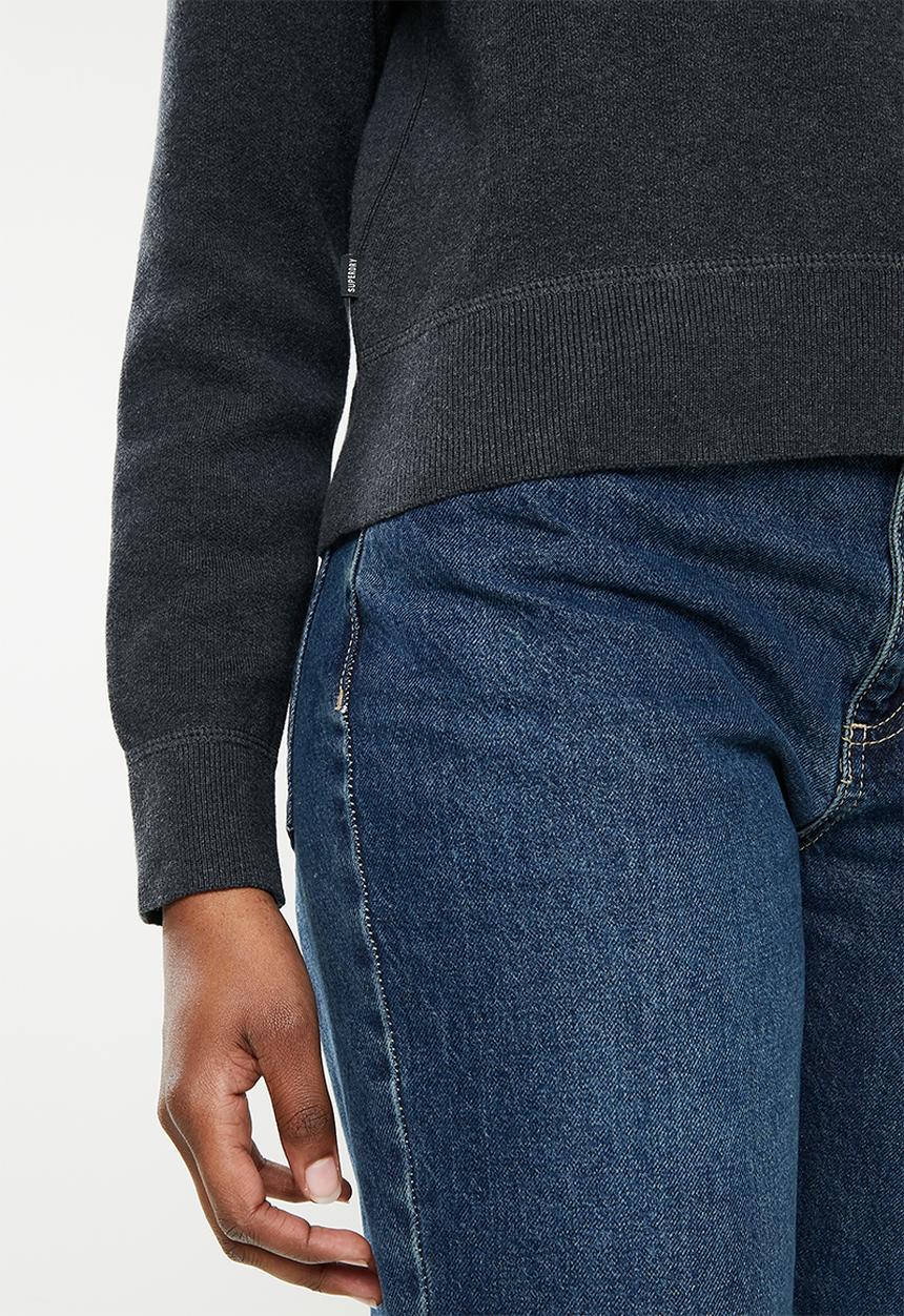 Superdry. - Essential cotton crew - tar mega 