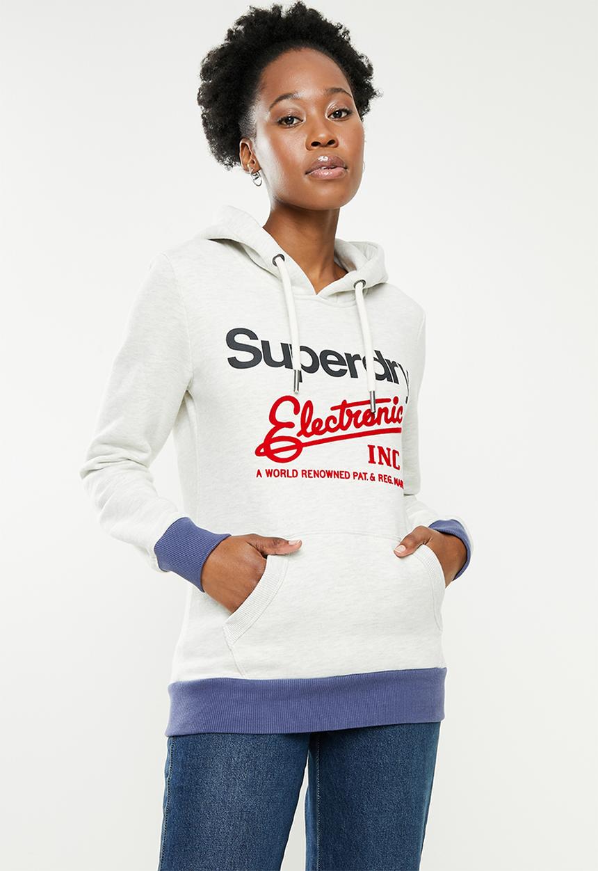 Superdry. - Cl ac ringer hood - oatmeal