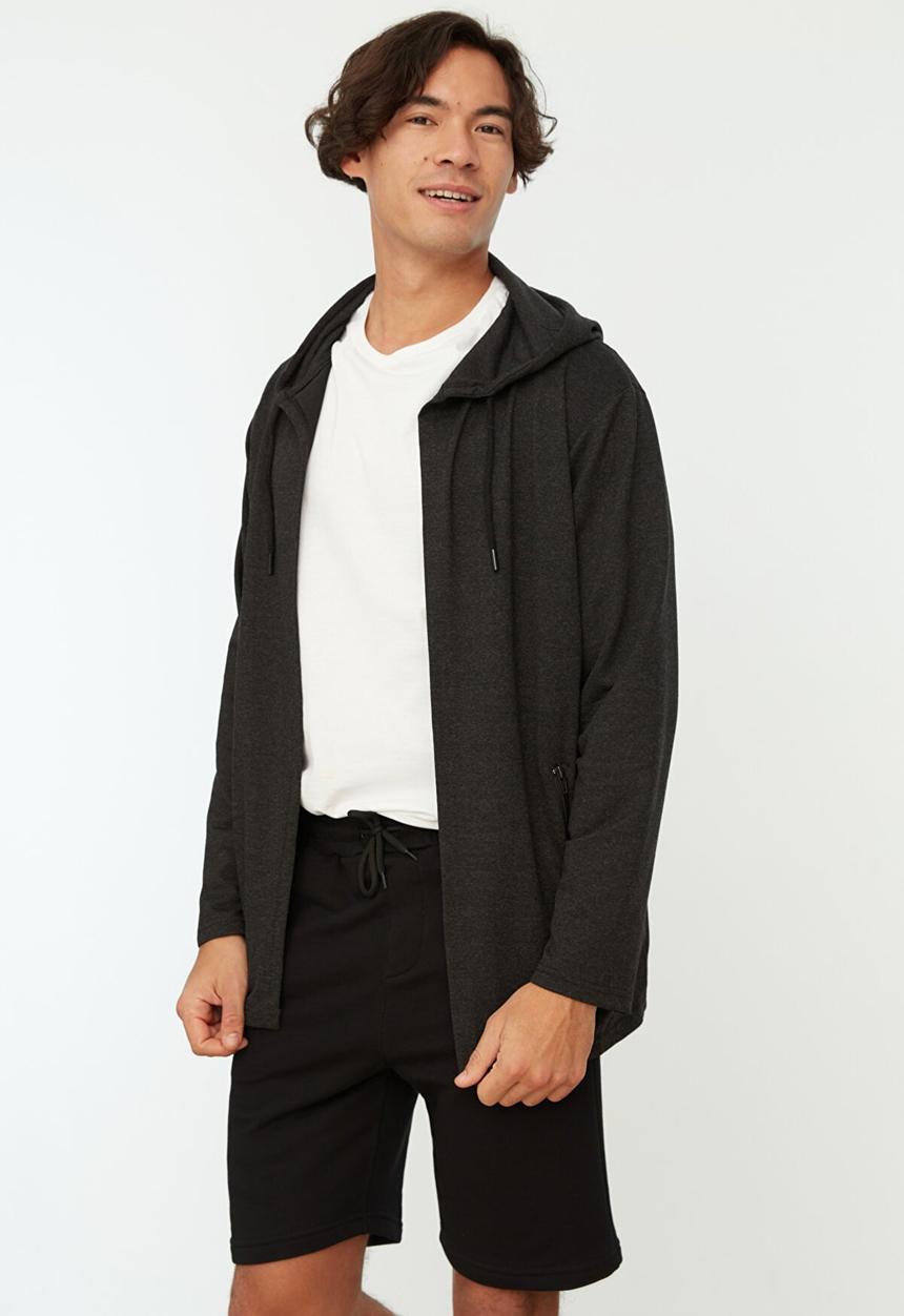 Trendyol - Senzo hooded cardigan - anthracite