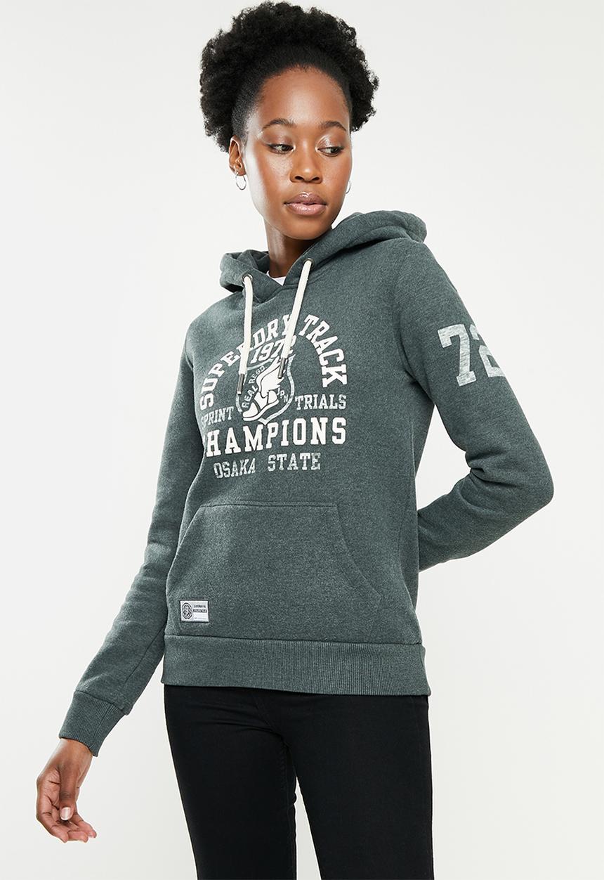 Superdry. - T&f hood - pine 
