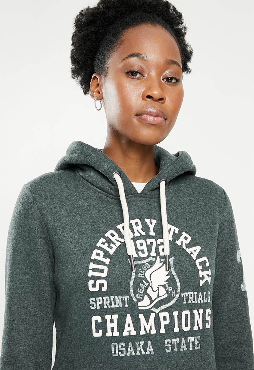 Superdry. - T&f hood - pine 