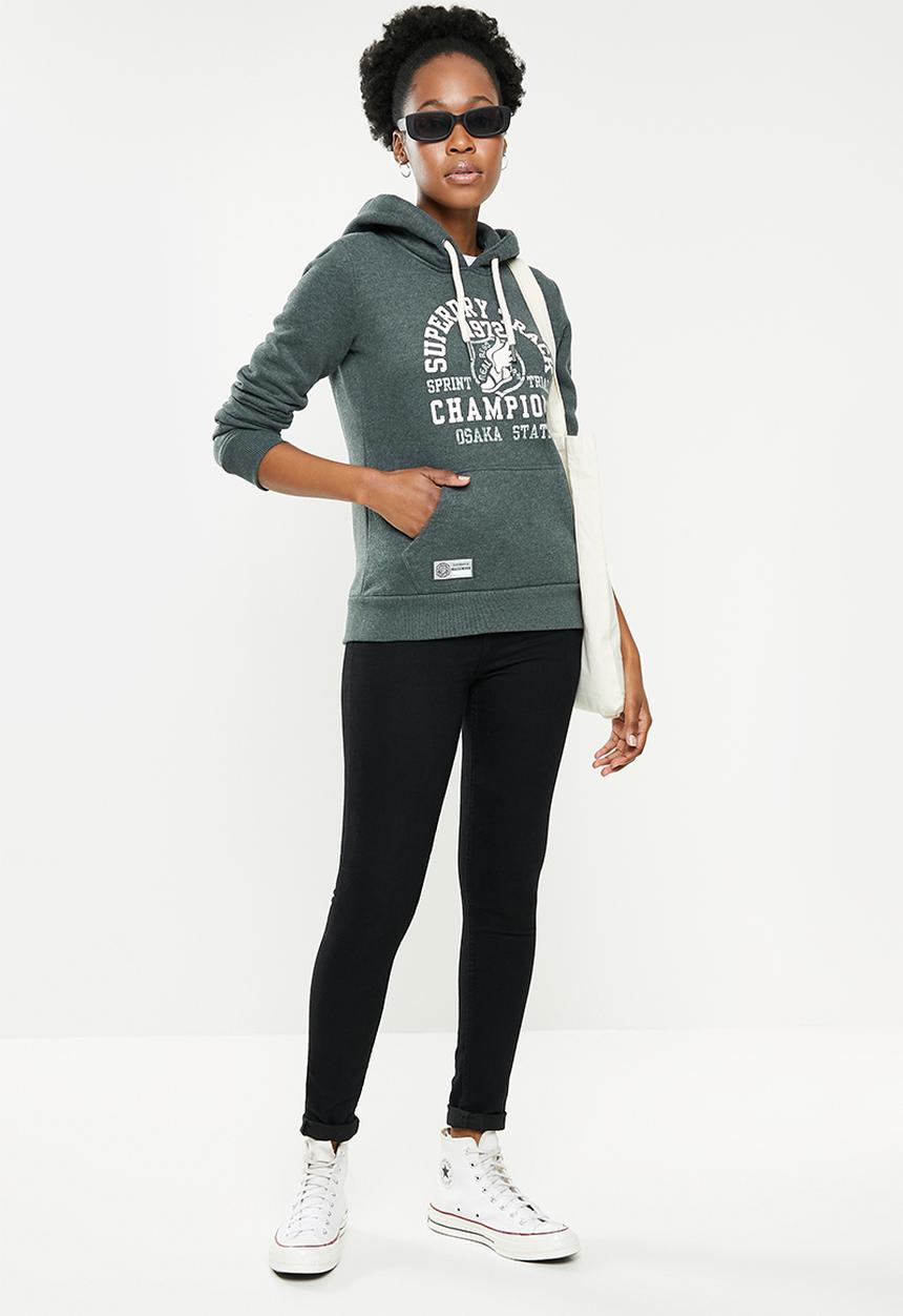 Superdry. - T&f hood - pine 