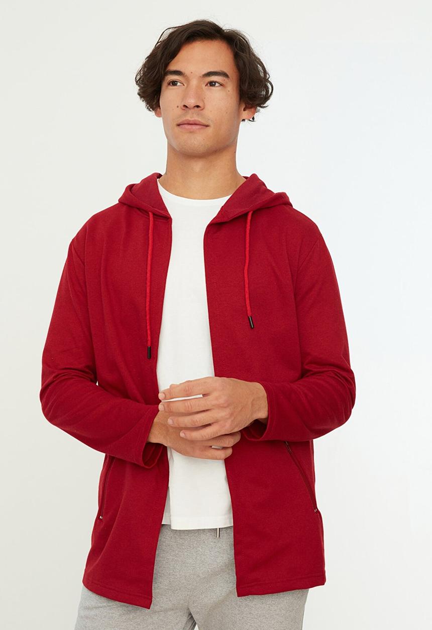 Trendyol - Senzo hooded cardigan - burgundy