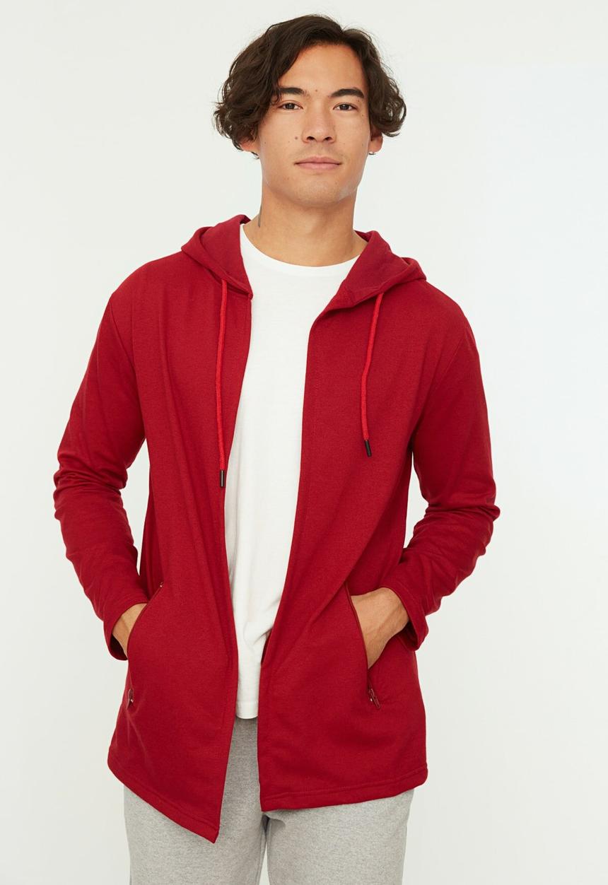 Trendyol - Senzo hooded cardigan - burgundy