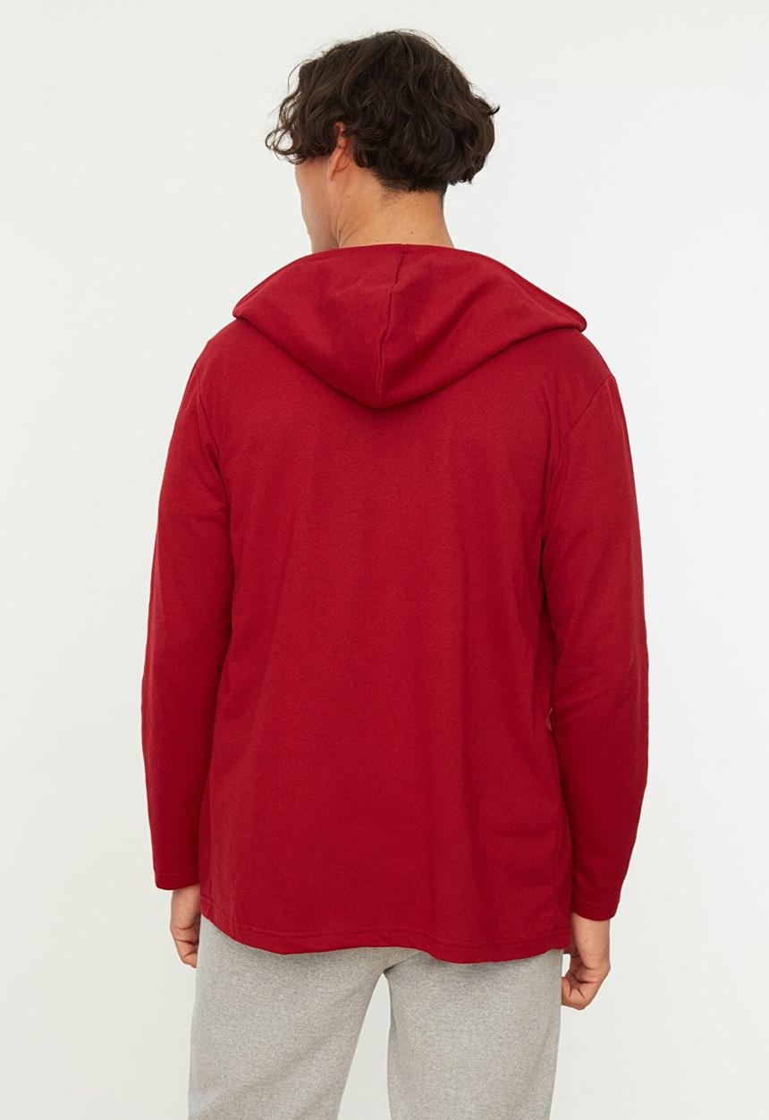 Trendyol - Senzo hooded cardigan - burgundy