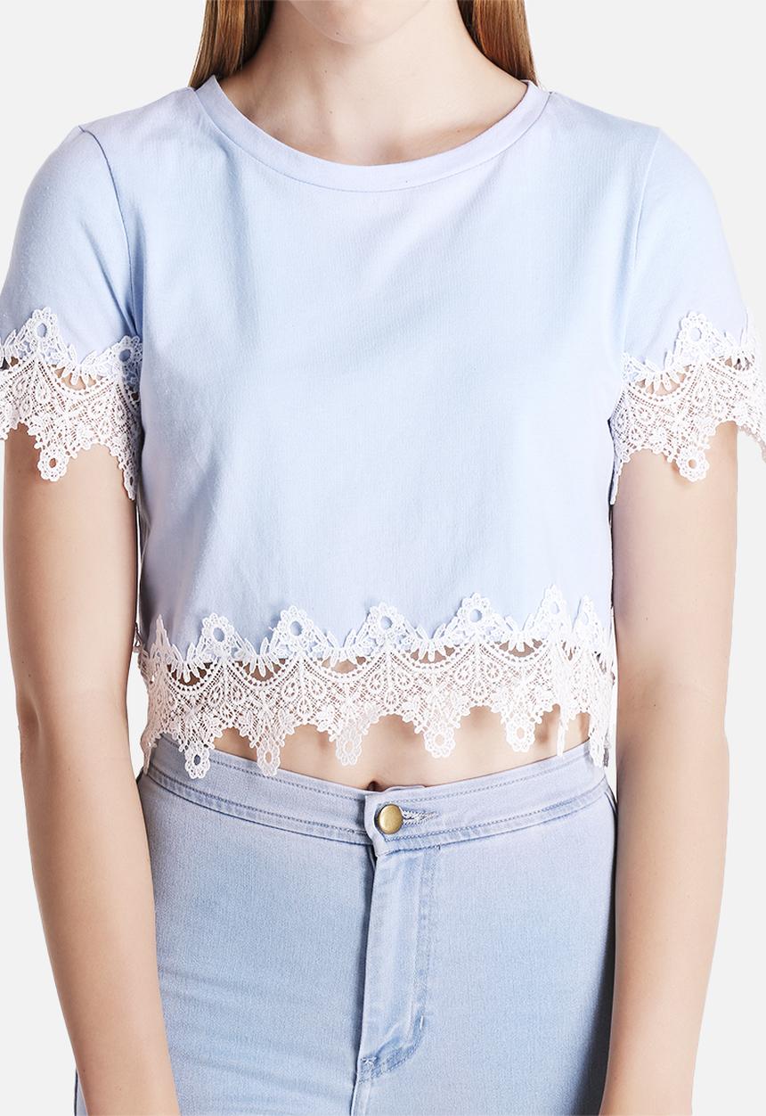 Glamorous - Laced-Hem Crop