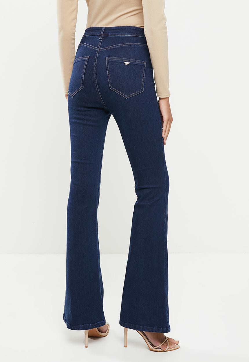 SISSY BOY - High rise flare with pocket flap detail - dark vintage
