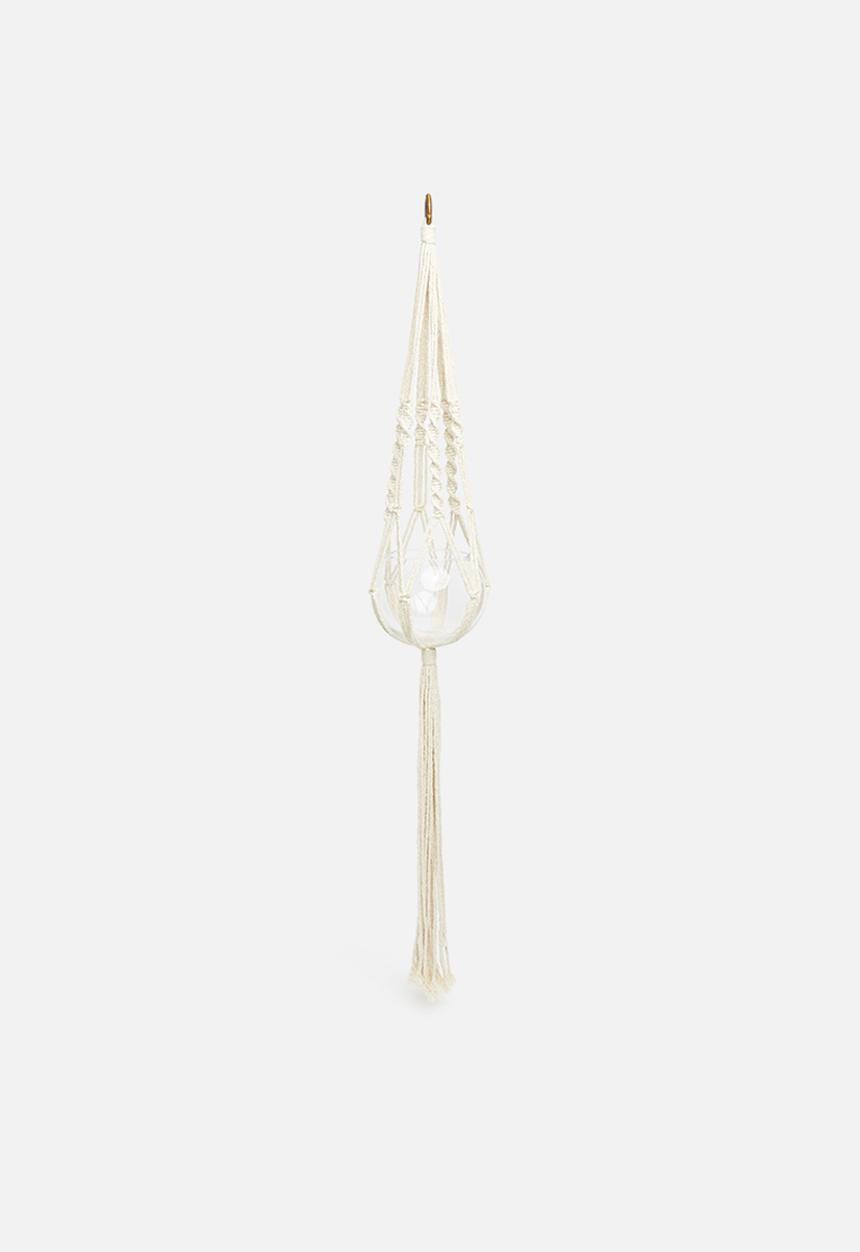 Macrame & Co - Adira macrame hanging planter - natural